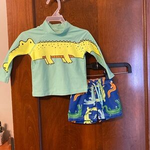 Carters alligator 2 piece matching swim set for infant boys 😍😍😍